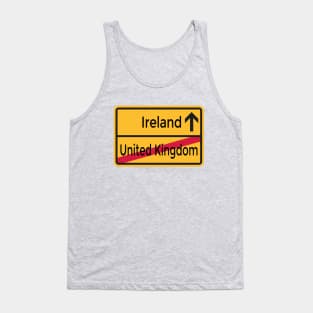 United Kingdom to Ireland Brexit Sign Tank Top